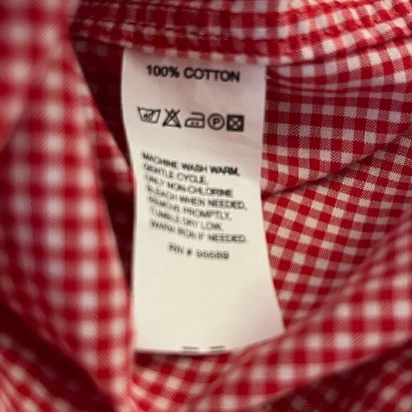 Todd Snyder New York Red/White Check L/S Dress Shirt Size Small - Picture 10 of 10